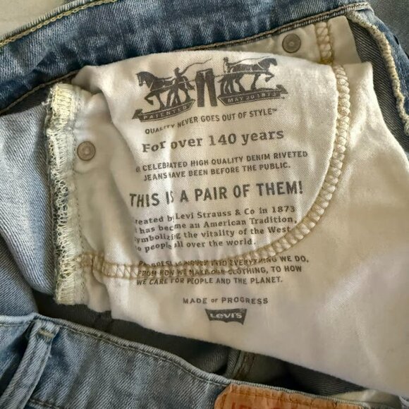 Levi's 31x32 Men's 513 Denim Slim Fit Straight Jeans - Blue - Picture 9 of 9